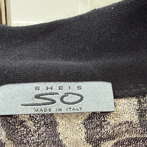 She’s so Cozy Textured Crewneck Sweater Dress - Black/Taupe - Picture 4 of 12